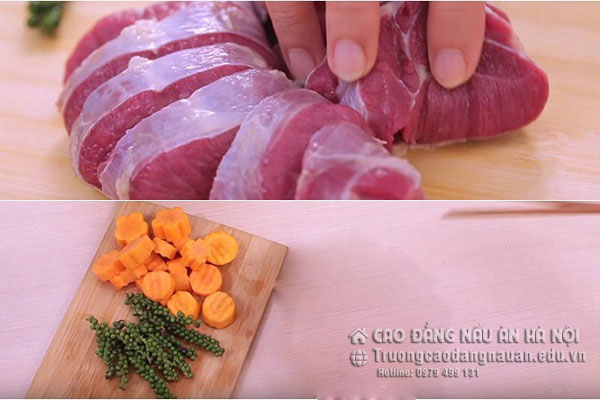 Bắp b&ograve; l&agrave;m b&ograve; nấu ti&ecirc;u xanh