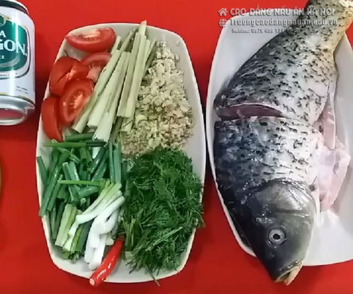 nguy&ecirc;n Liệu m&oacute;n c&aacute; hấp bia