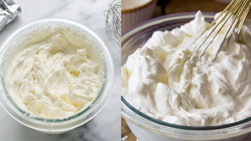 Cream cheese v&agrave; Whipping cream