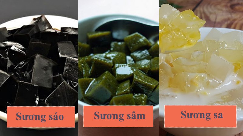 Phân biệt sương sáo, sương sâm, sương sa