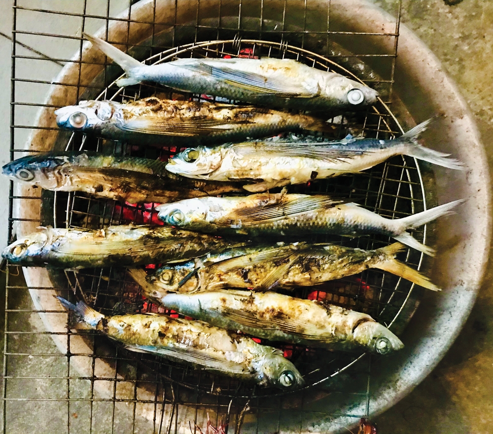 cá chuồn nướng