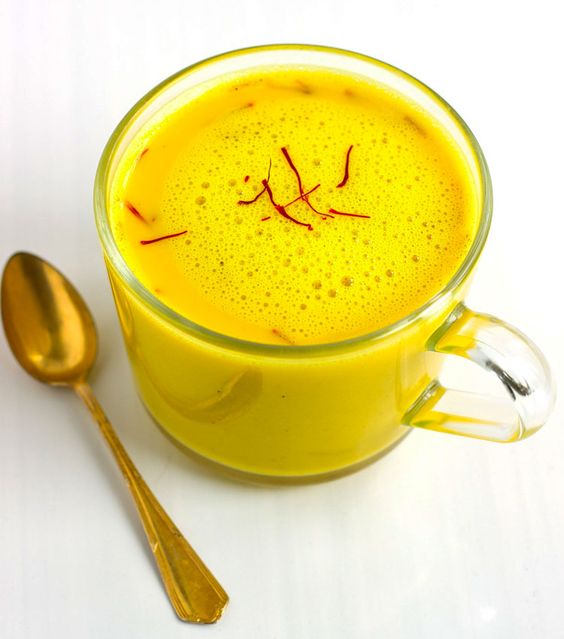 saffron với sữa