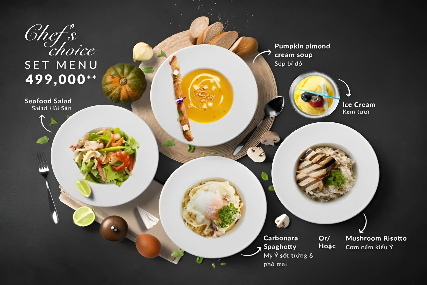  Hương vị m&oacute;n ăn trong nguy&ecirc;n tắc x&acirc;y dựng thực đơn