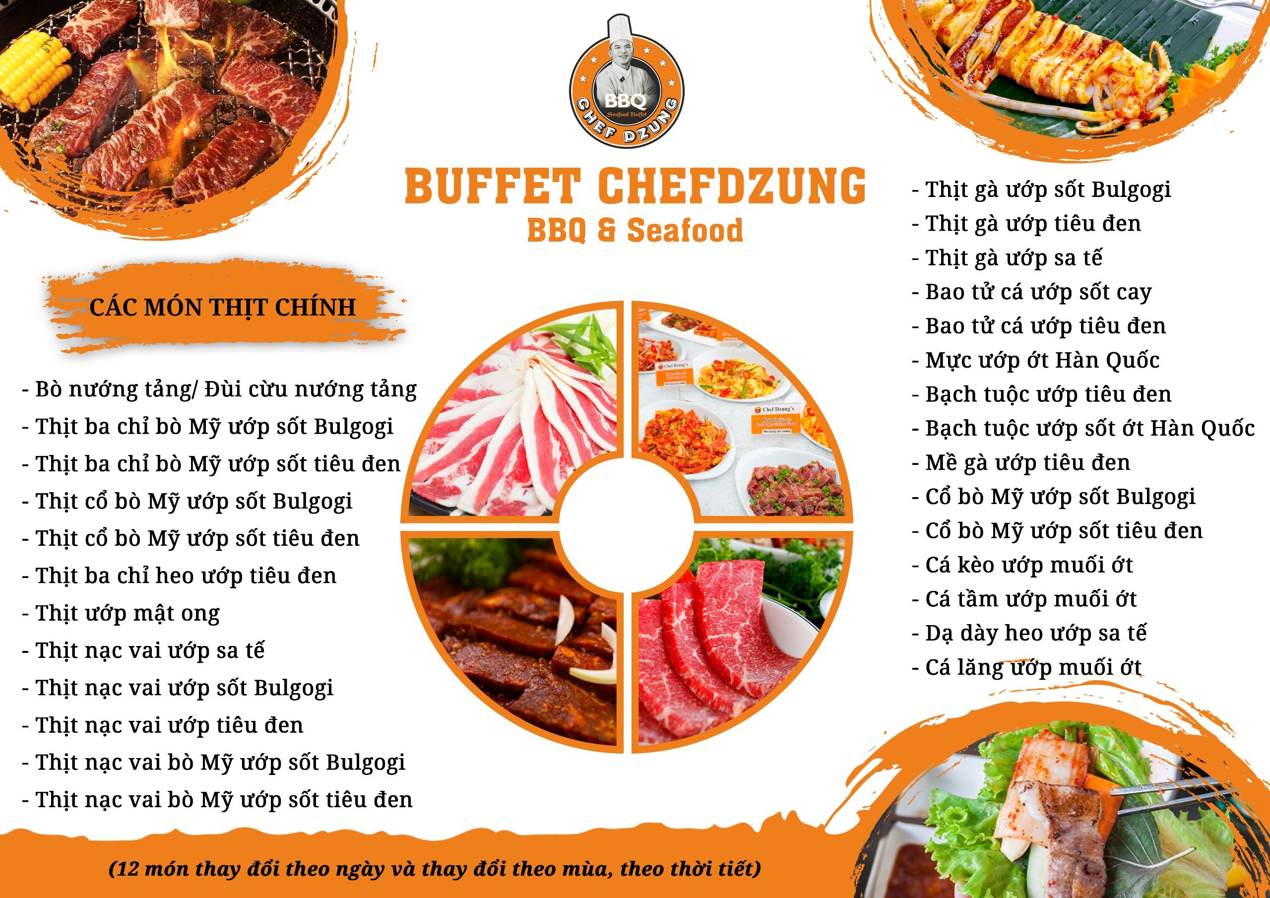 Buffet menu loại (Thực đơn tự chọn)