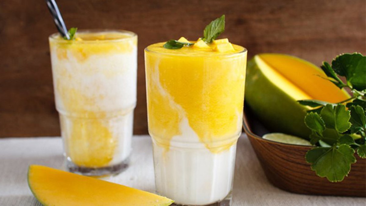 Smoothie xo&agrave;i dứa với sữa chua