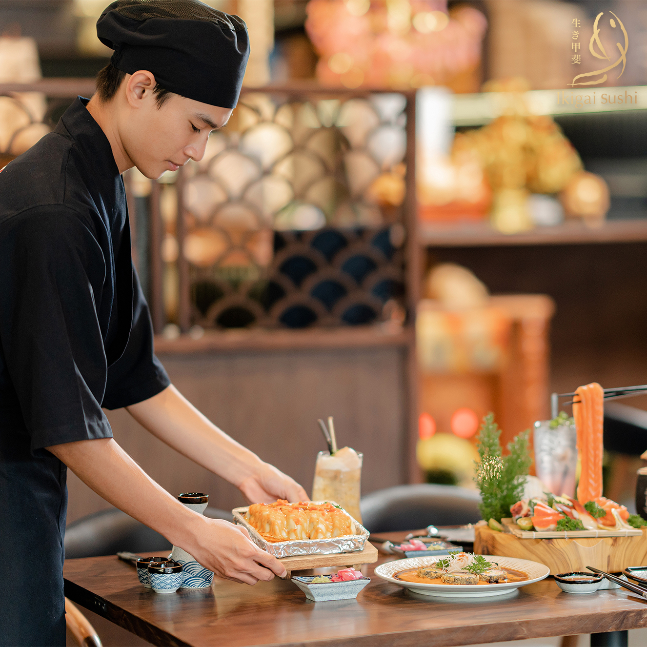 Đội ngũ đầu bếp chuy&ecirc;n nghiệp tại Ikigai Sushi